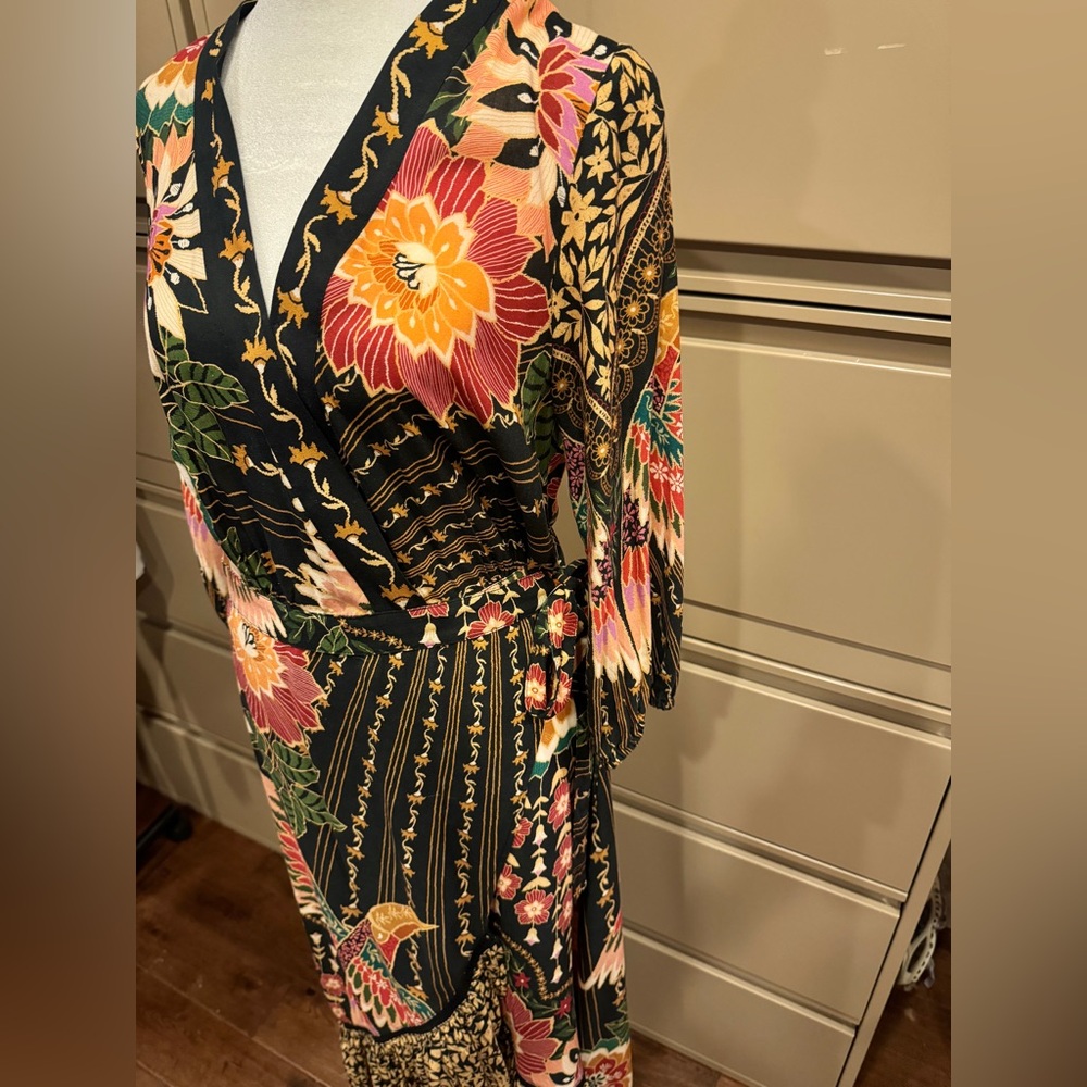 Farm Rio - Floral Wrap Dress - Size S - Picture 4 of 6